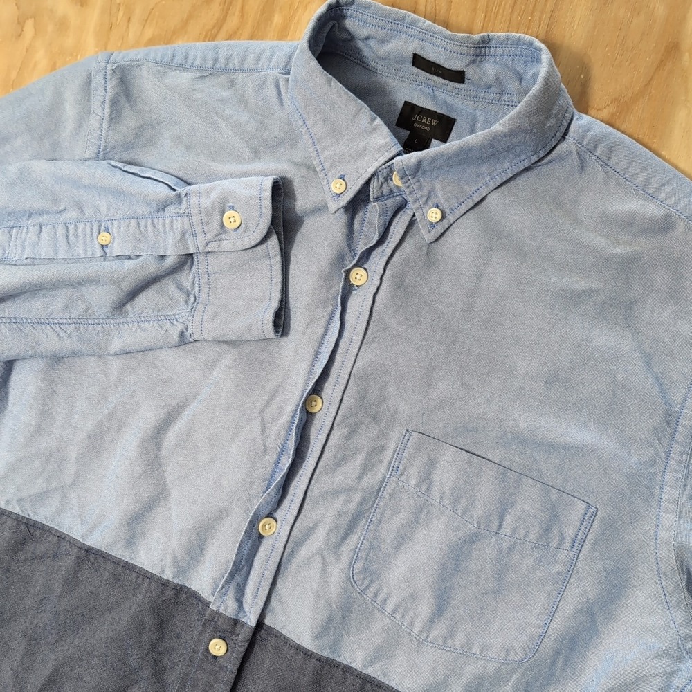 J.Crew Oxford Slim Button Down Long Sleeve Shirt Men's Size L